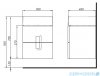 Koło Twins szafka podumywalkowa wisząca z 2 szufladami 49,5x57x45,9 cm czarny mat 89491